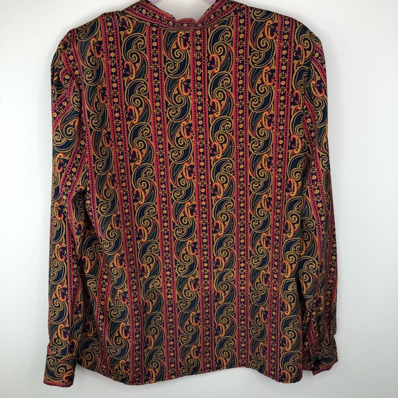 Joan Leslie Multi Print Blouse - Size 12 - Picture 2 of 2